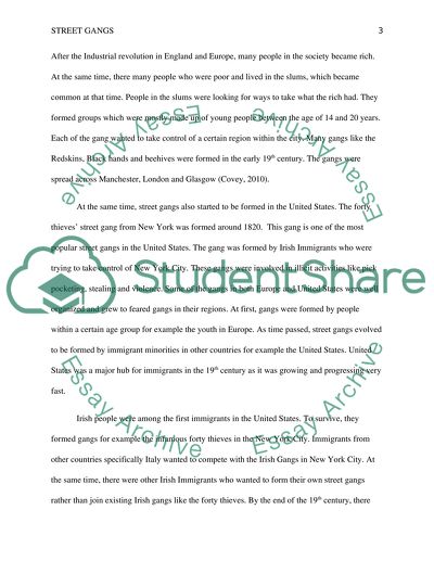 Street Gang Violence