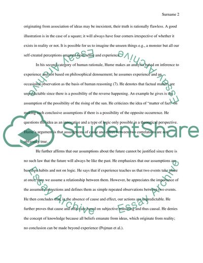 Compare David Humes ideas