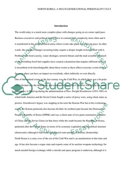 North Korea: A Multi-generational Personlity Cult