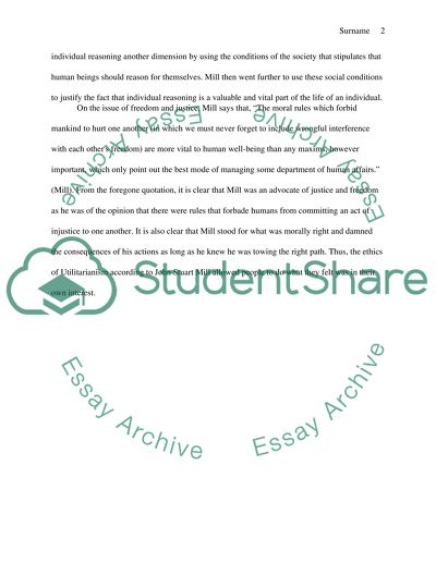 General overview of john stuart mill- Utilitarianism