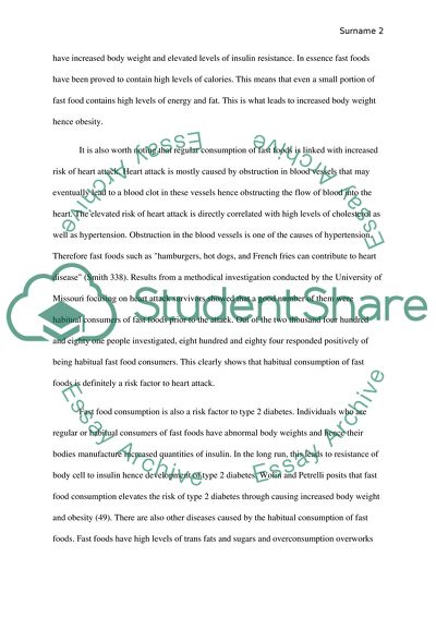 Disadvantages of Fast Foods