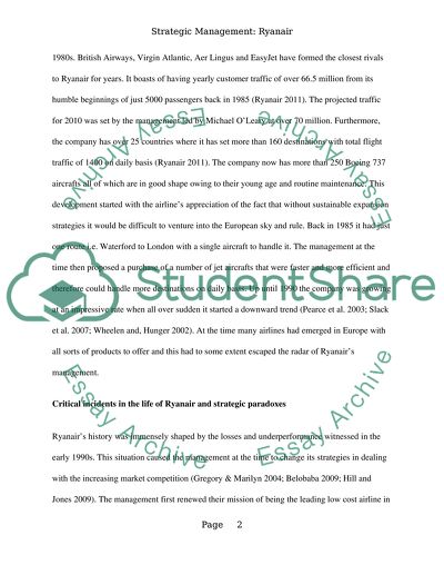 Strategic Management of Ryanair