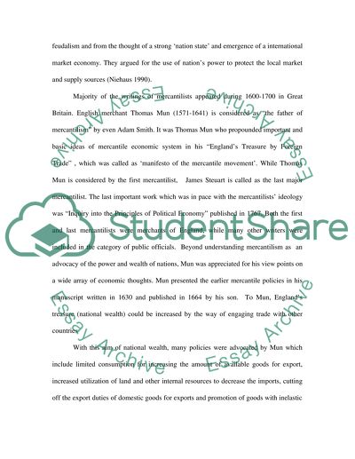 Mercantilism as an Economic System and a School of Economic Thought