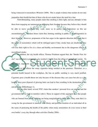 Should Smoking Be Prohibited in Public Places