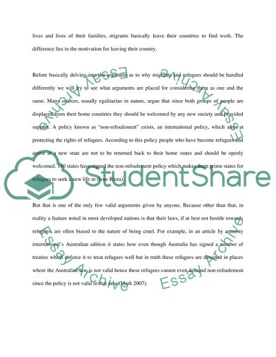 Refugees and Migrants