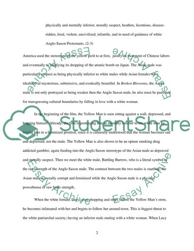 The Portrayal of Asian Males in D. W. Griffiths Broken Blossoms