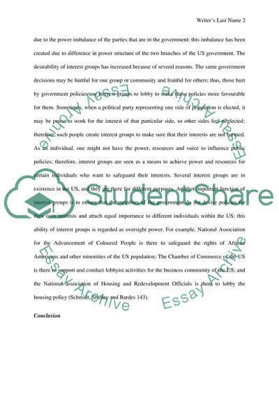 Interest Groups in the US