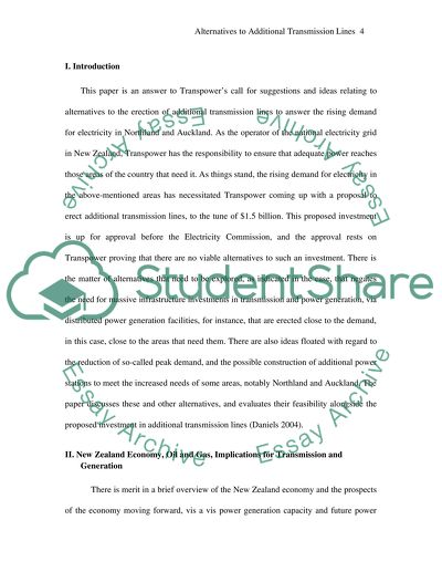 Alternatives to Additional Transmission Lines To Meet Escalating Demand in Northland and Auckland