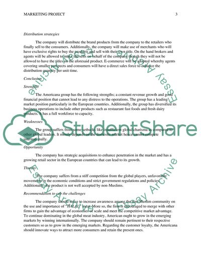 Marketing Project: HALAL Company