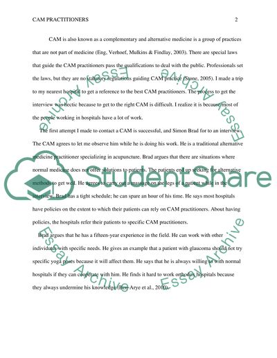 Complementary and Alternative Medicine