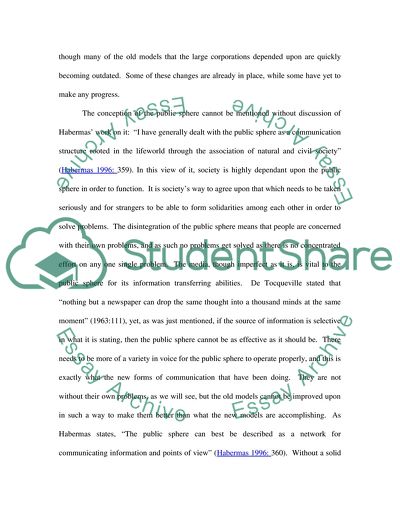 The Conception of the Public Sphere in Australia