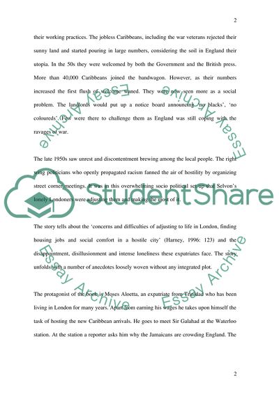 Theme of Racism in Samuel Selvons The Lonely Londoners