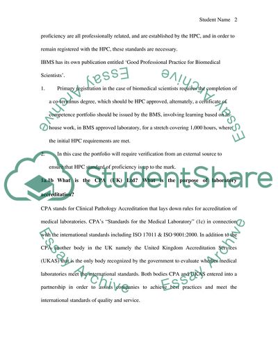 Concerns of A Health Professional in Biomedical Science