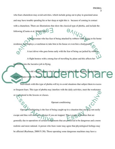 Ways in which phobia can be developed