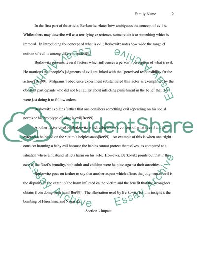 Evil Is More than Banal by Berkowitz