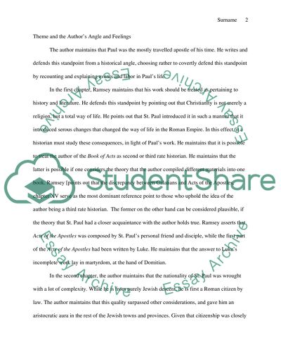 St. Paul the Traveler and the Roman Citizen by W.M. Ramsay