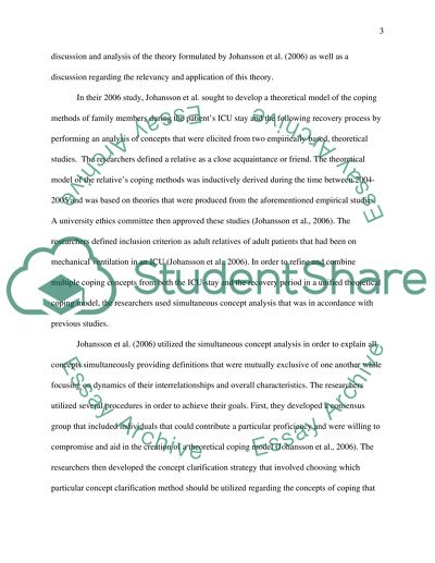 Theoretical Model of Coping Among Relatives of Patients