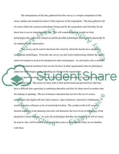 The Level of Use of Innovation Survey Developed by Hall and Hord