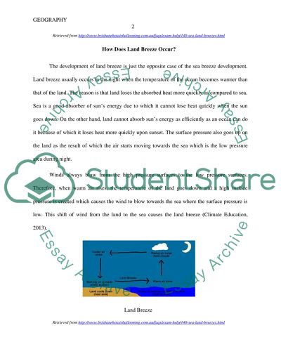 Explain how the sea breeze and land breeze can happen