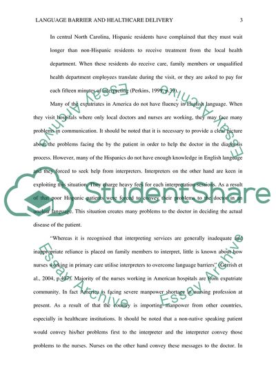 Language Barrier and Its Relation with Health Care