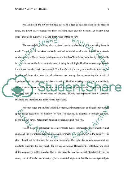 Work Family Interface