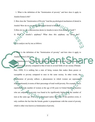 Feminization of poverty. my title is tumbling in the dark or endless pain