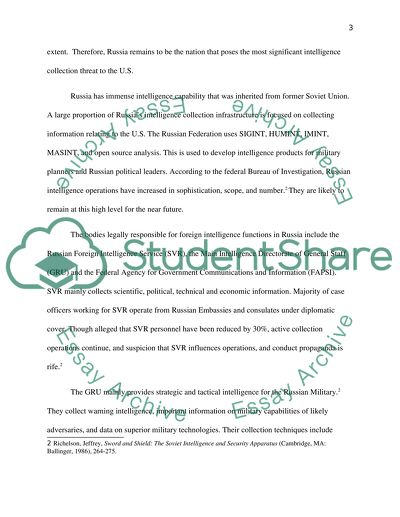 Foreign Intelligence Organization: The Main Intelligence Directorate of General Staff