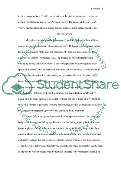 Performance of Culture in Every-day Life