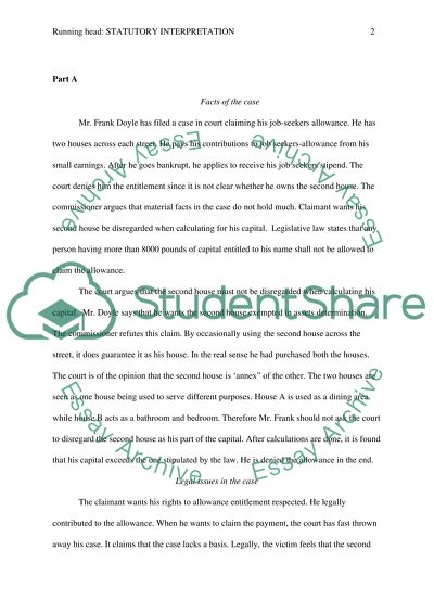 The Language and the Approaches Used in Statutory Interpretation