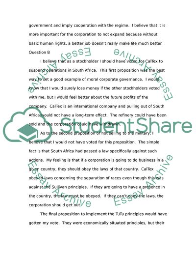 A South Affican Investment