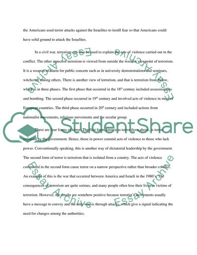 The Issues of Terrorism and Culture