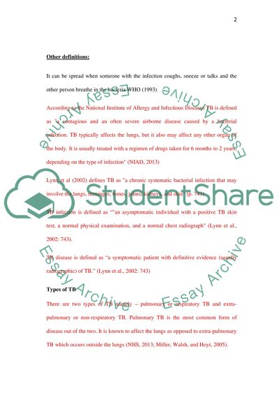Biological Hazard - Mycobacterium Infection: Tuberculosis Prevention and Cure