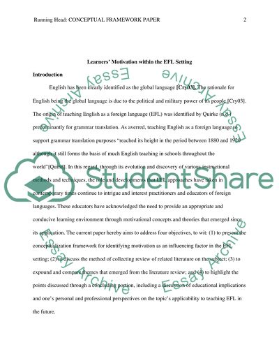 Learners Motivation within the EFL Setting