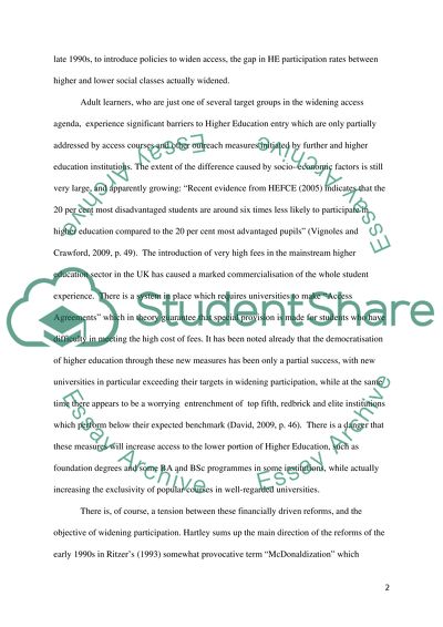 Arguing for Offenders being Supported towards Higher Education