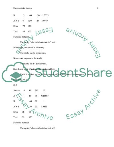 Experimental Designs II