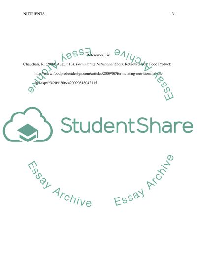 Nutrition Discussion unit 1