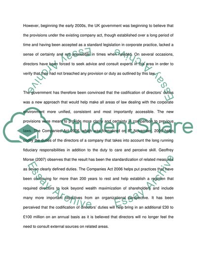 Inherent Changes Brought about in the UK Company Law