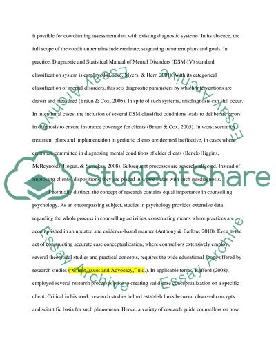 Assessment, Diagnosis, and Research