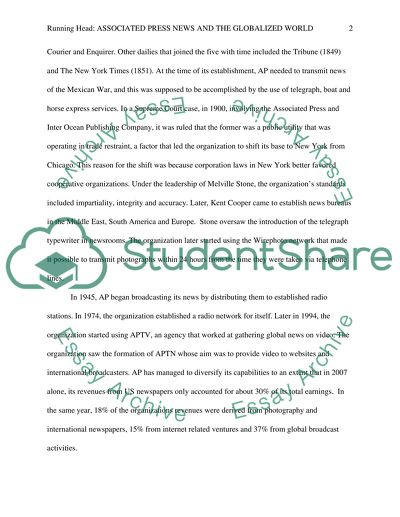 Historical Background and Operating Logistics of the Associated Press