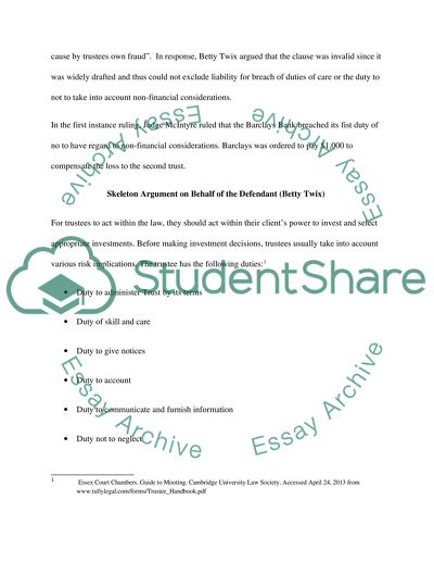 Moot Skeleton Argument