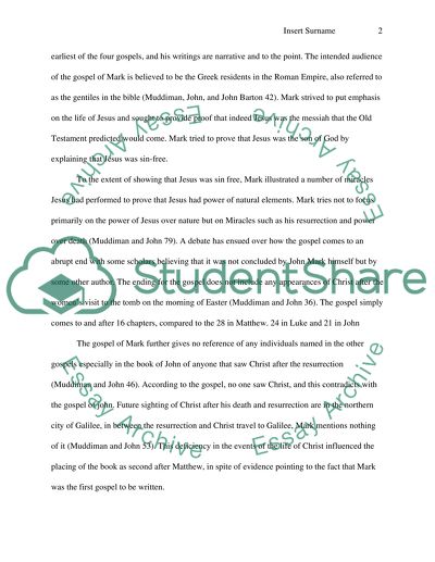 The Conflict between the Gospels of Mark and John