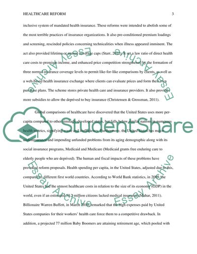 Healthcare Reform - The Patient Protection and Affordable Care Act