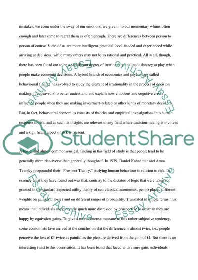Investment Theory, Rational and Irrational