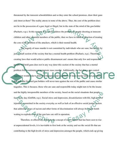 Gun Control is Not the Ticket to Peace