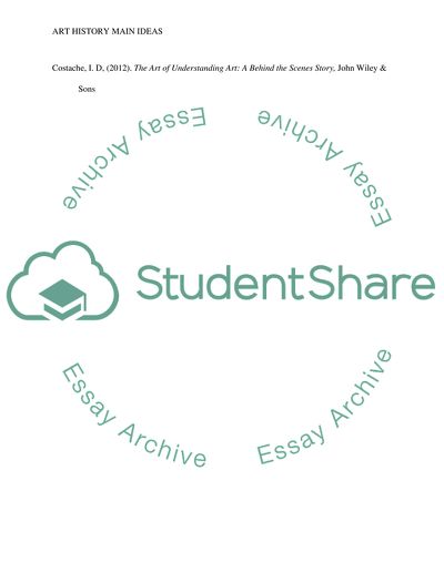 ART HISYORY MAIN IDEAS