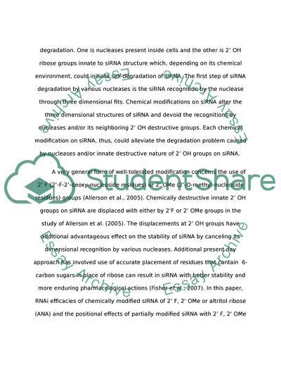 Chemically Modified siRNA Molecules