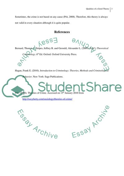 Qualities of a good theory