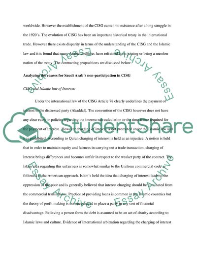 Why Saudi Arabia has not joined the CISG And should it join now