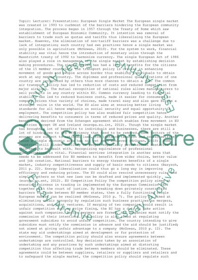 European Business Environment