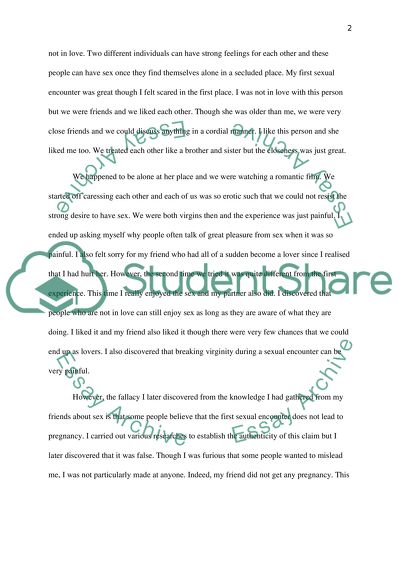 Importance Of A Sex Education Essay Example Topics And Well Written